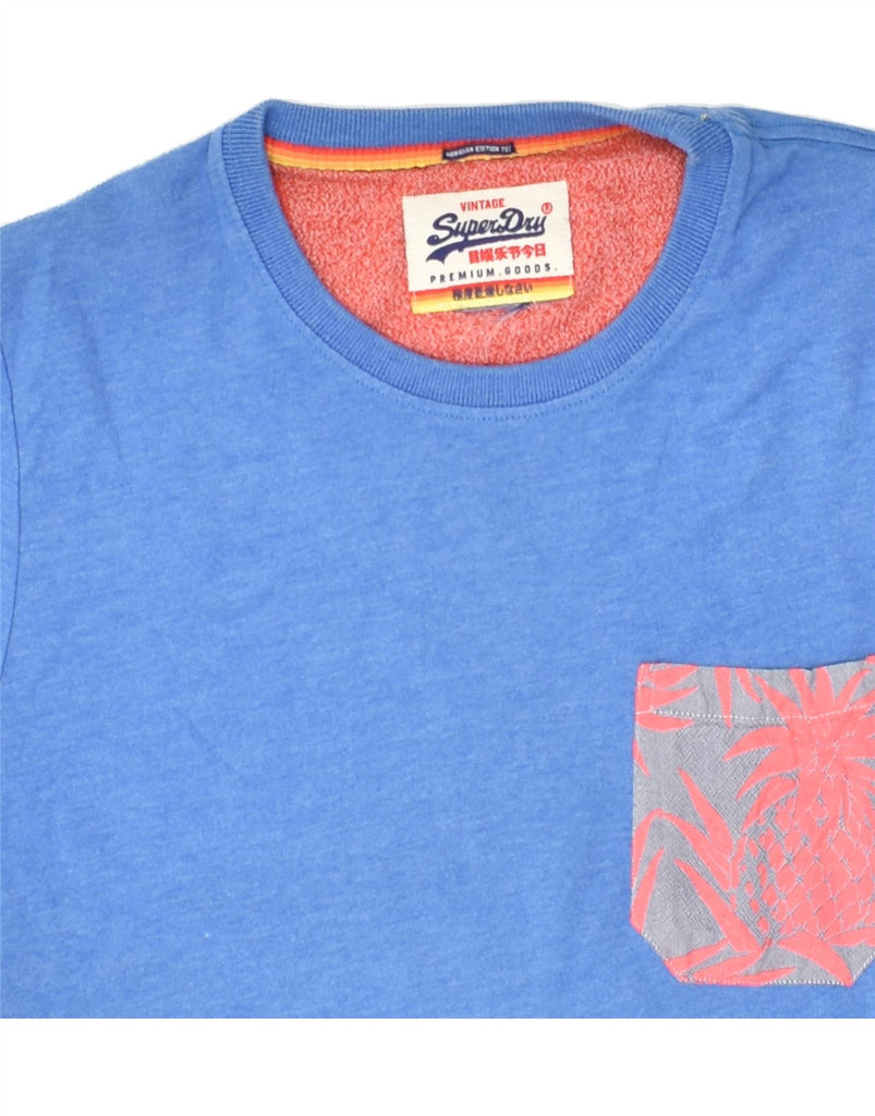 SUPERDRY Mens T-Shirt Top Small Blue Cotton | Vintage Superdry | Thrift | Second-Hand Superdry | Used Clothing | Messina Hembry 