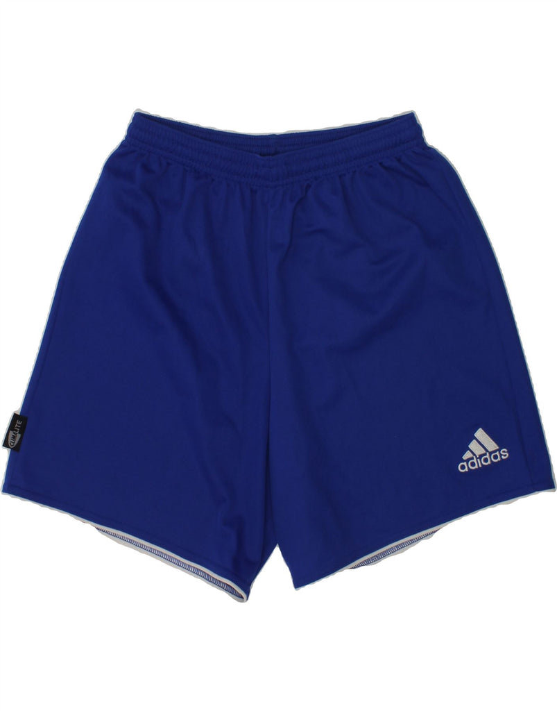 ADIDAS Boys Climalite Sport Shorts 9-10 Years XS  Navy Blue Polyester | Vintage Adidas | Thrift | Second-Hand Adidas | Used Clothing | Messina Hembry 