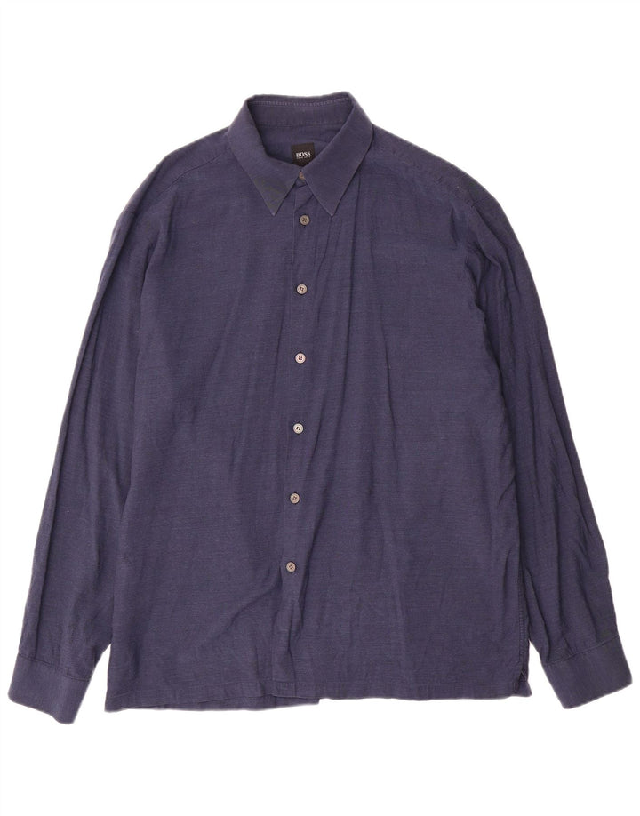 Hugo Boss Mens Shirt XL Navy Blue