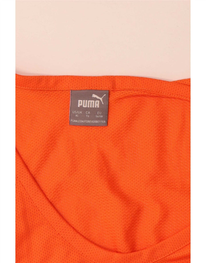 Puma Mens Graphic Vest Top XL Orange Polyester