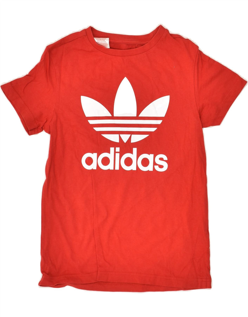 ADIDAS Girls Graphic T-Shirt Top 10-11 Years Red Cotton | Vintage Adidas | Thrift | Second-Hand Adidas | Used Clothing | Messina Hembry 