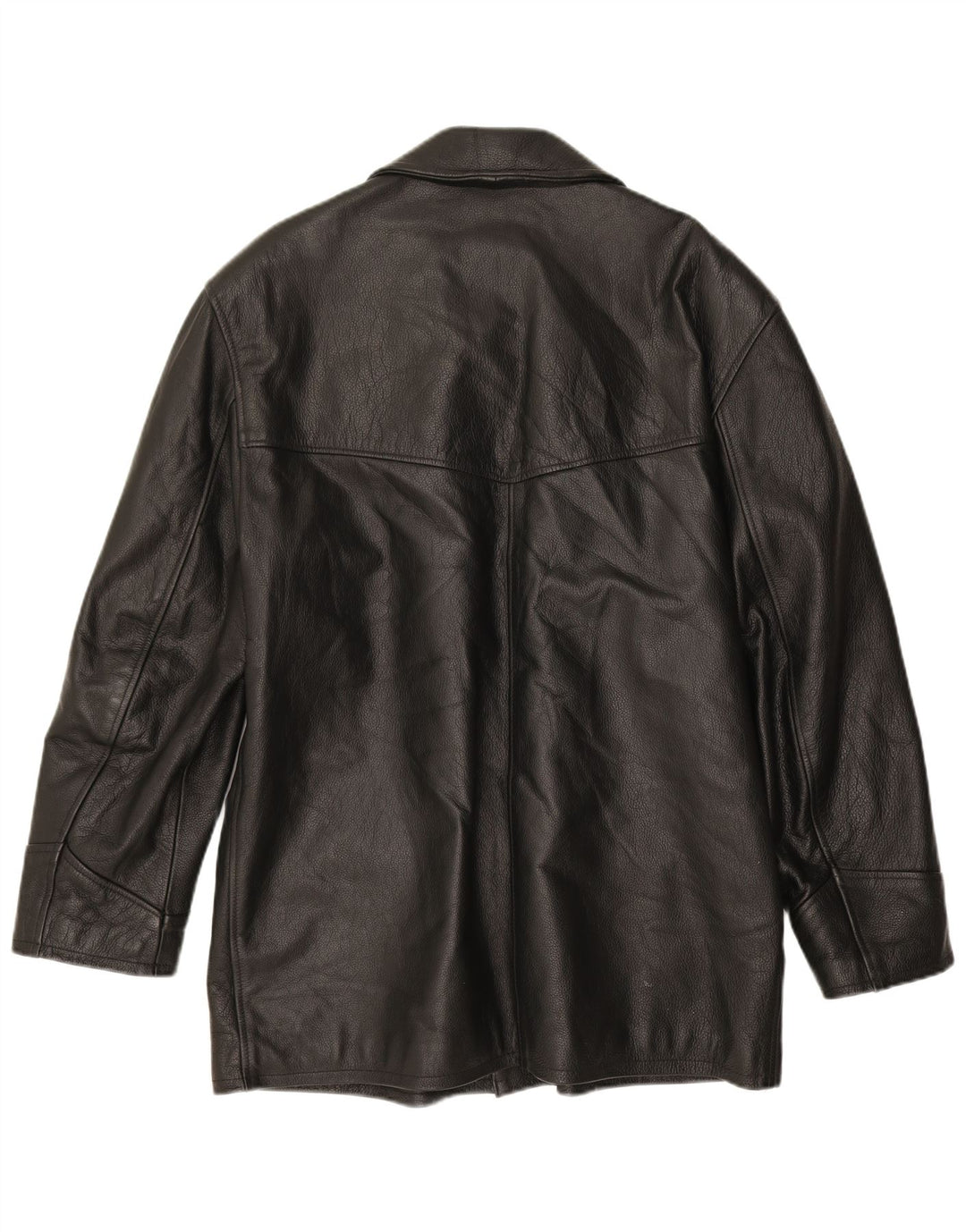 Vintage Mens Leather Jacket UK 40 Large Black Leather