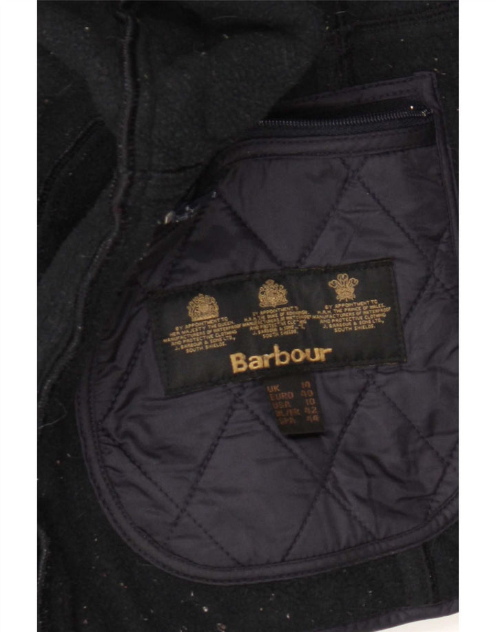 Barbour Womens Quilted Jacket UK 14 Large Navy Blue Colourblock