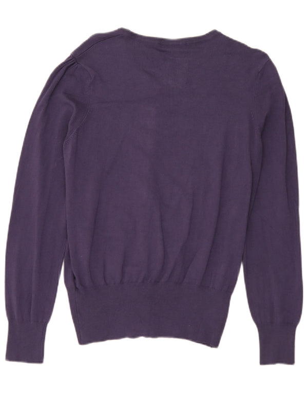 Marks & Spencer Womens Cardigan Sweater UK 16 Large Purple Viscose