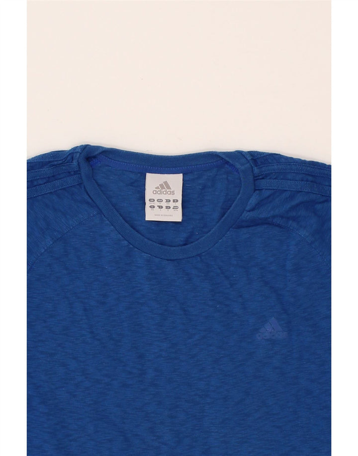 ADIDAS Mens T-Shirt Top UK 40/42 Medium Blue Cotton Vintage Adidas and Second-Hand Adidas from Messina Hembry 