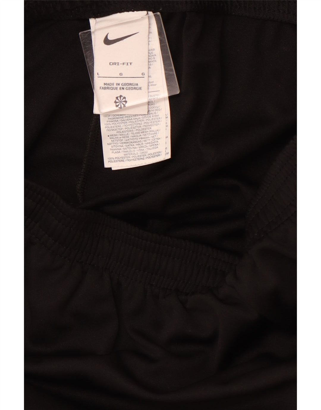 NIKE Mens Dri Fit Tracksuit Trousers Large  Black Colourblock Polyester