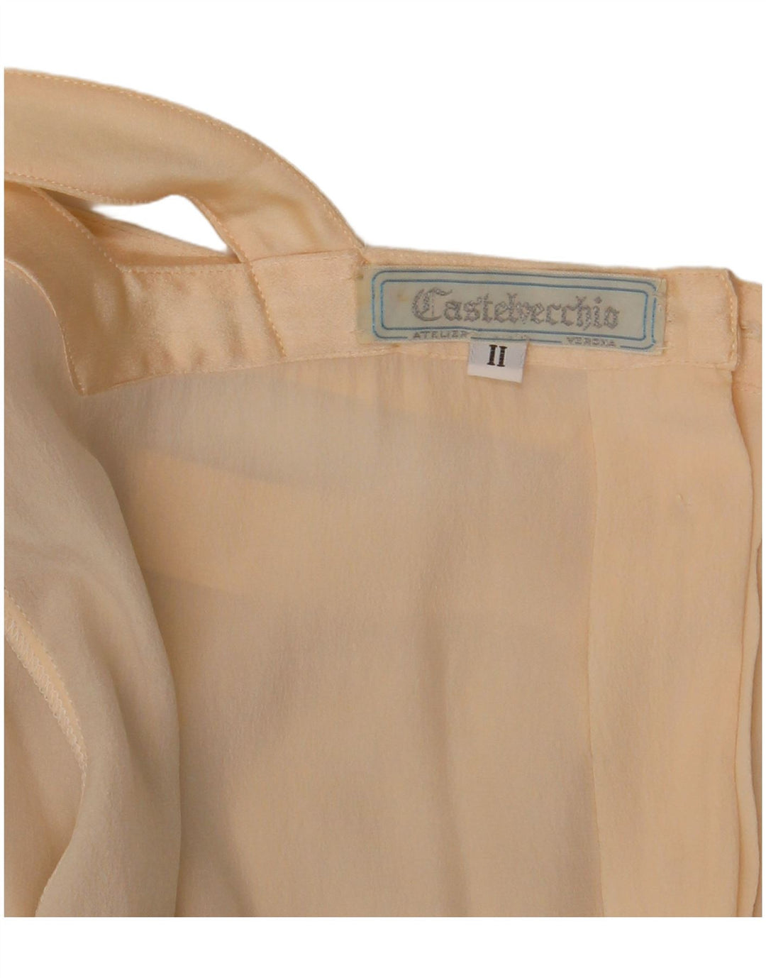 Vintage Womens Short Sleeve Shirt Blouse UK 12 Medium Beige