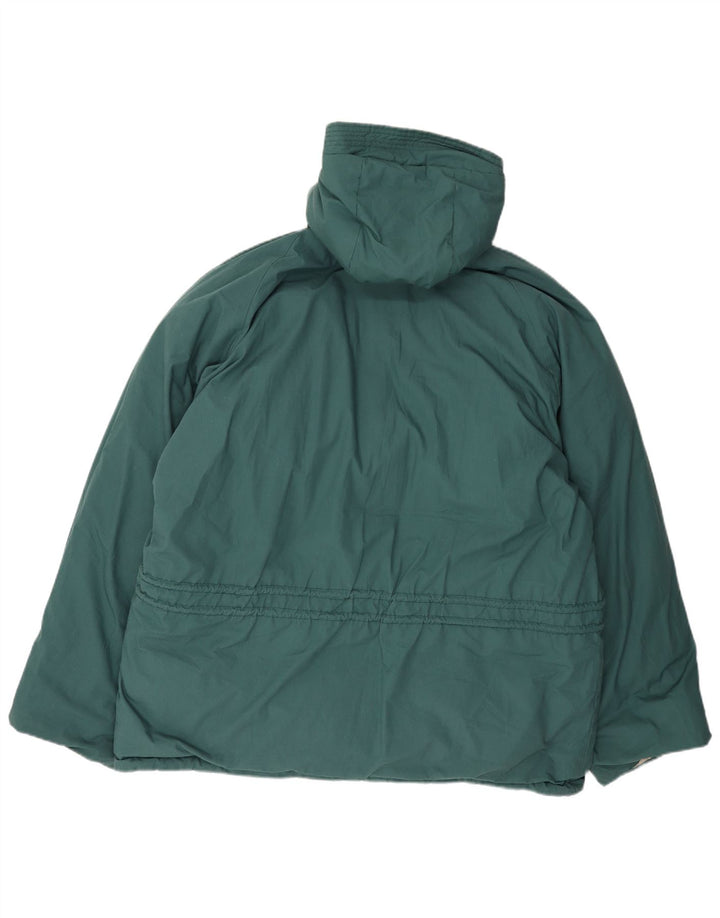 Brugi Mens Hooded Padded Reversible Jacket IT 54 2XL Green