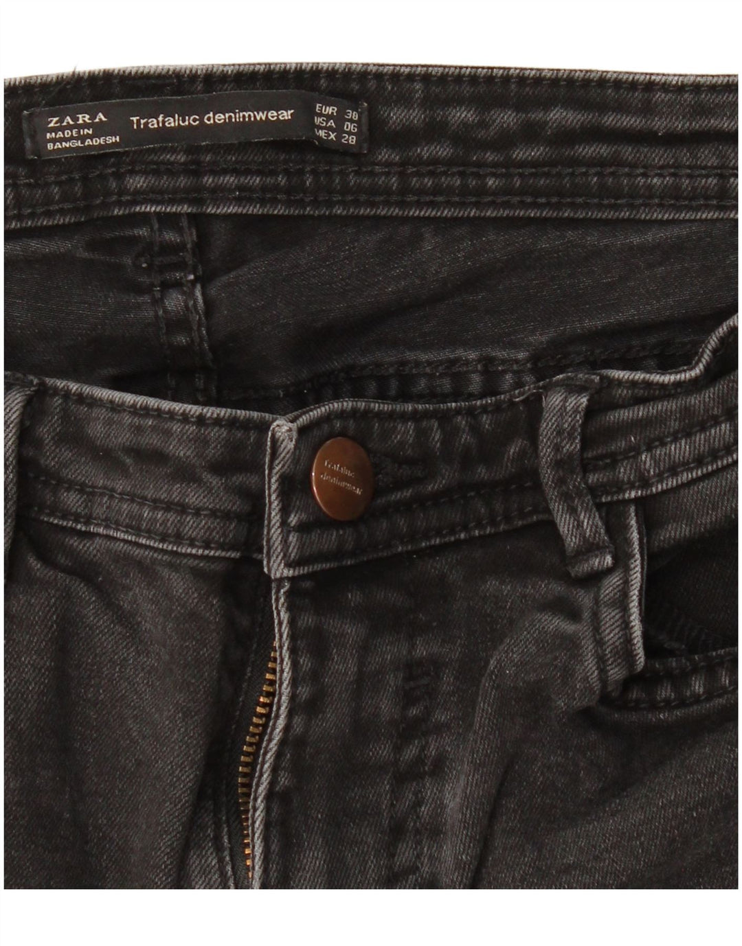 ZARA Womens Flared Jeans EU 38 Small W28 L29 Black