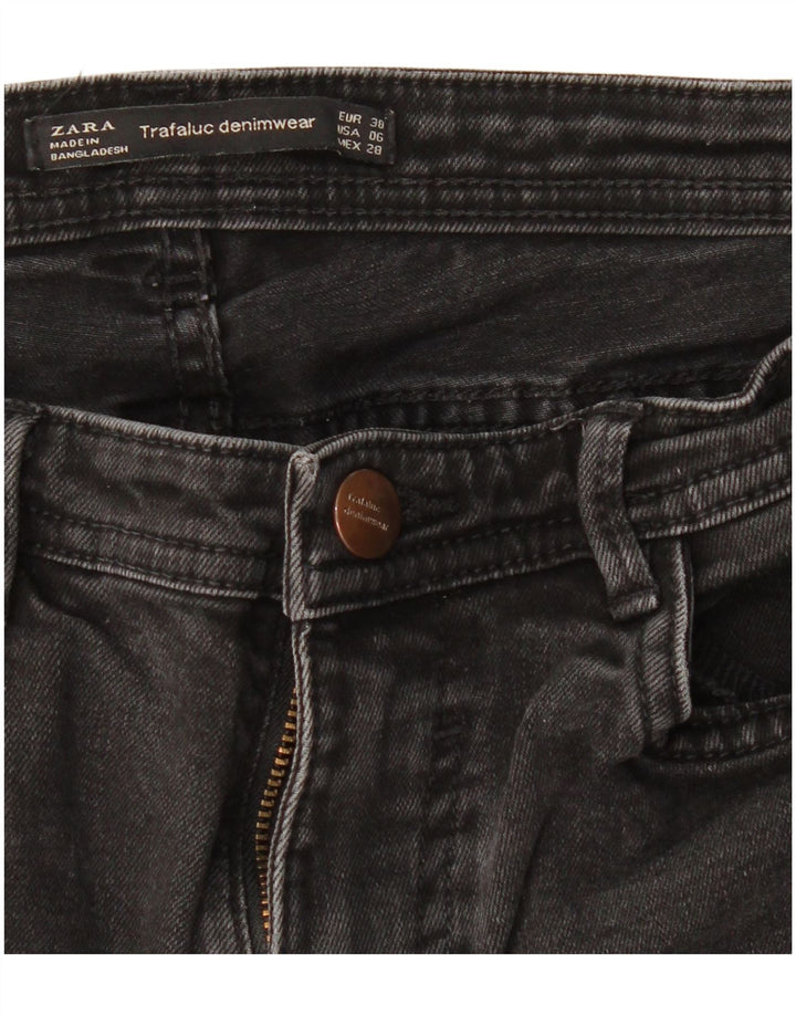 ZARA Womens Flared Jeans EU 38 Small W28 L29 Black