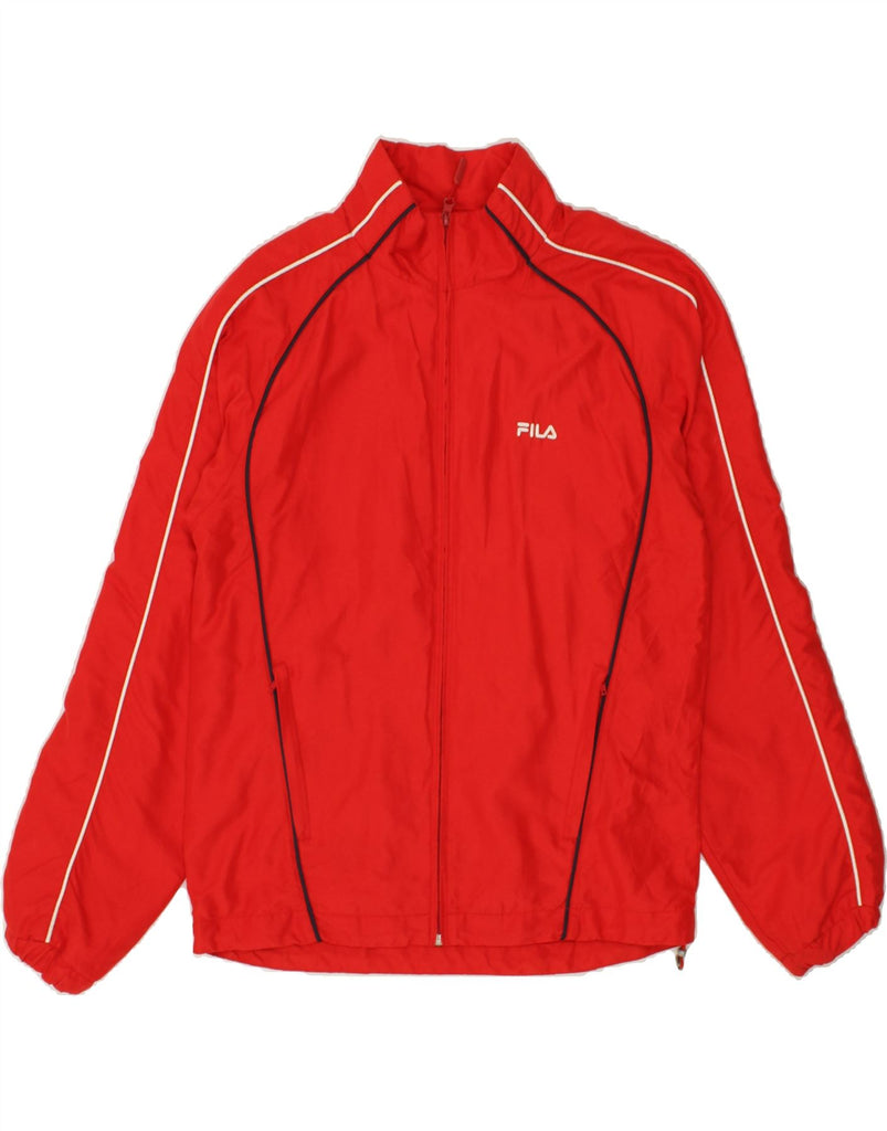 FILA Mens Tracksuit Top Jacket Small Red Polyester | Vintage Fila | Thrift | Second-Hand Fila | Used Clothing | Messina Hembry 