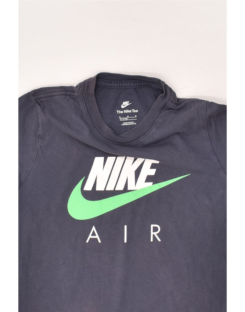 NIKE Boys Air Graphic T-Shirt Top 10-11 Years Medium Navy Blue Cotton | Vintage Nike | Thrift | Second-Hand Nike | Used Clothing | Messina Hembry 