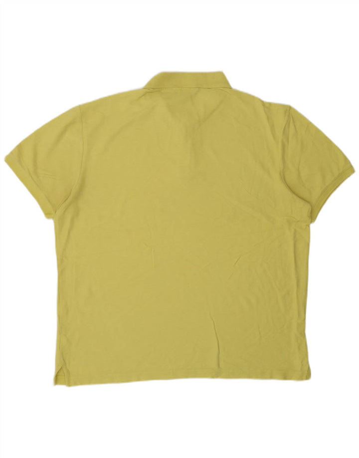 Calvin Klein Mens Classic Fit Polo Shirt Large Yellow Cotton