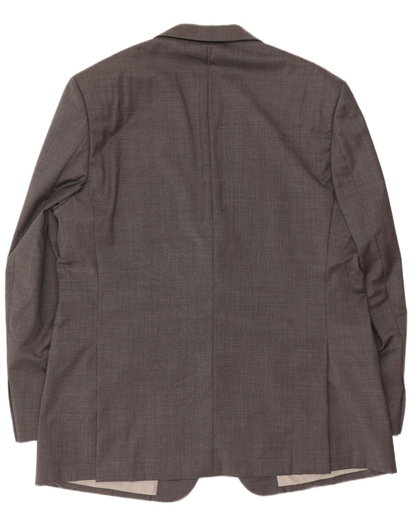 Marks & Spencer Mens 2 Button Blazer Jacket UK 44 XL Grey Wool