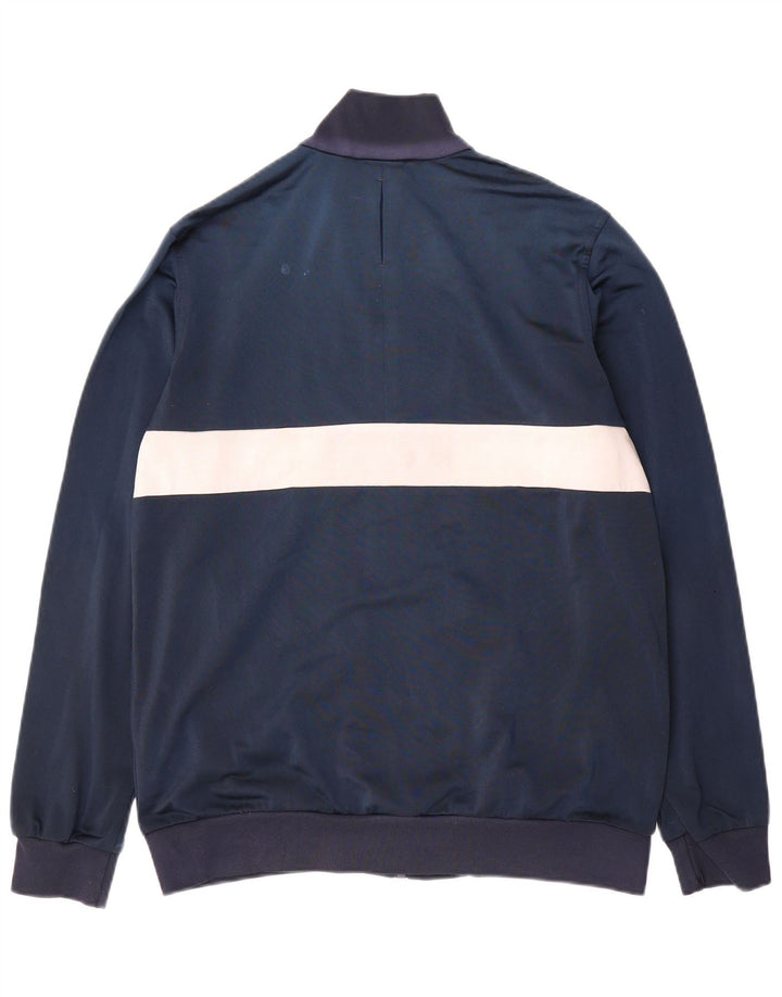 Adidas Boys Tracksuit Top Jacket 15-16 Years Navy Blue Colourblock