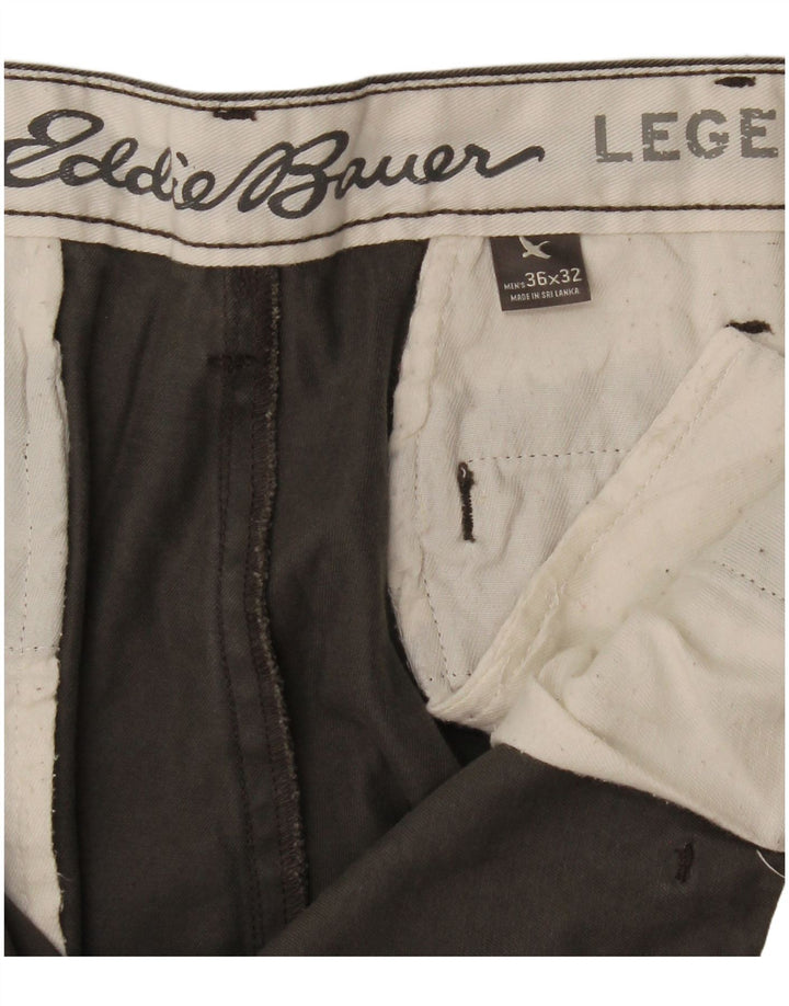 Eddie Bauer Mens Legend Straight Chino Trousers W36 L32 Grey