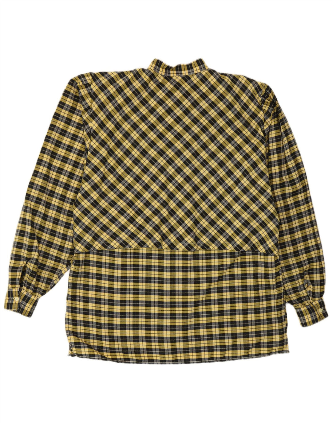 Regina Schrecker Womens Oversized Shirt Dress UK 14 Medium Yellow Check