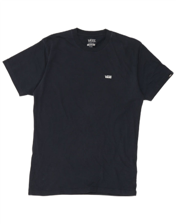Vans Mens Classic Fit T-Shirt Top Medium Navy Blue Cotton