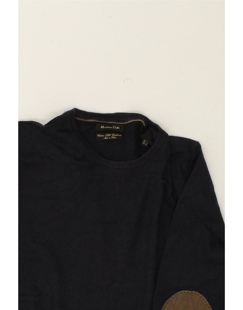 MASSIMO DUTTI Mens Crew Neck Jumper Sweater Small Black Cotton | Vintage Massimo Dutti | Thrift | Second-Hand Massimo Dutti | Used Clothing | Messina Hembry 