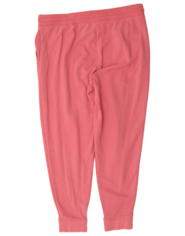 Marks & Spencer Womens Tracksuit Trousers Joggers UK 16 Large  Pink Cotton