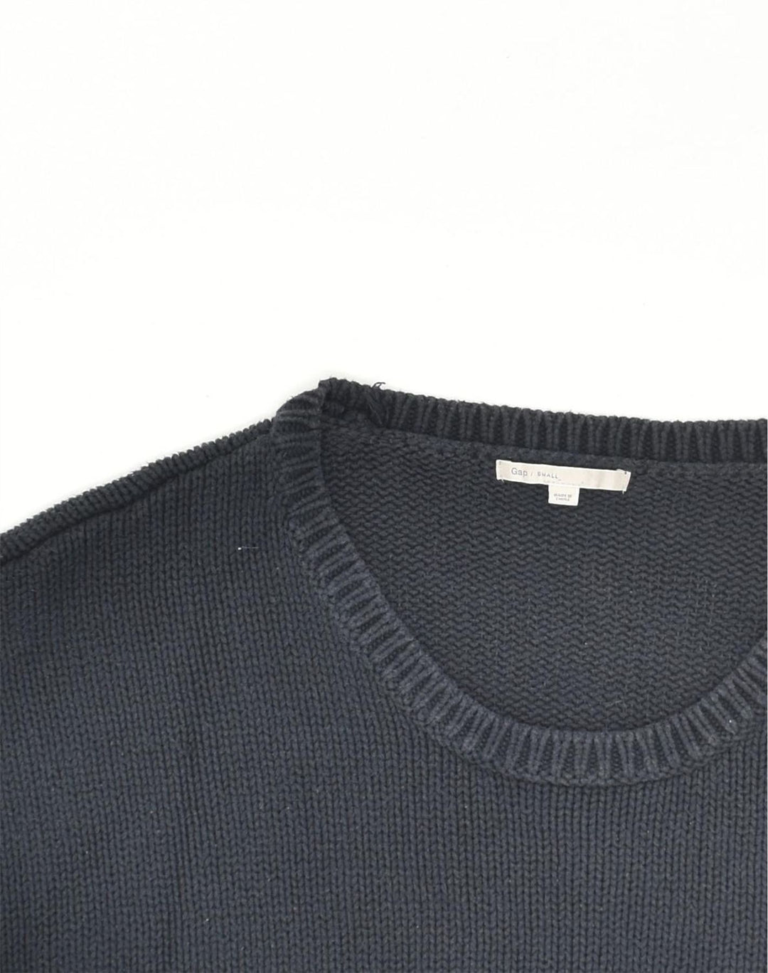 GAP Womens Short Sleeve Boat Neck Jumper Sweater UK 10 Small Black Cotton | Vintage Gap | Thrift | Second-Hand Gap | Used Clothing | Messina Hembry 