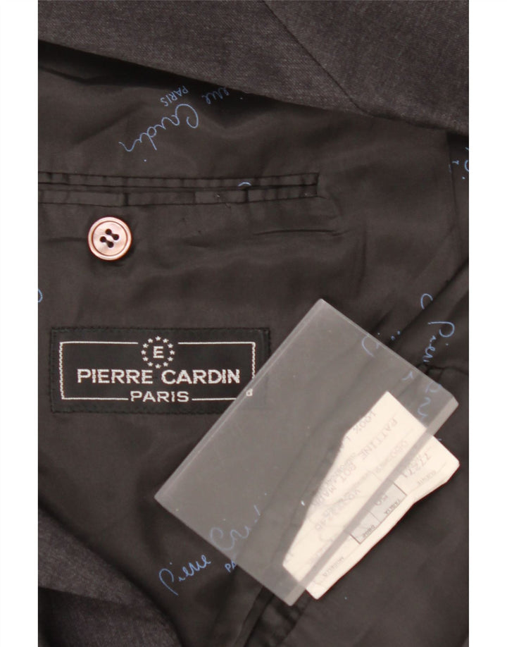 PIERRE CARDIN Mens Double Breasted Blazer Jacket EU 50 Large Grey Wool