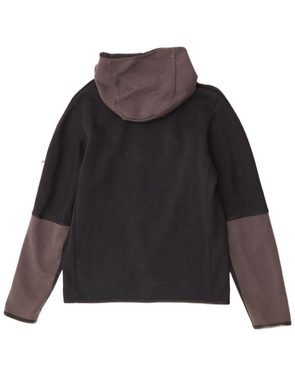 Nike Mens Zip Hoodie Sweater Small Black Colourblock Cotton