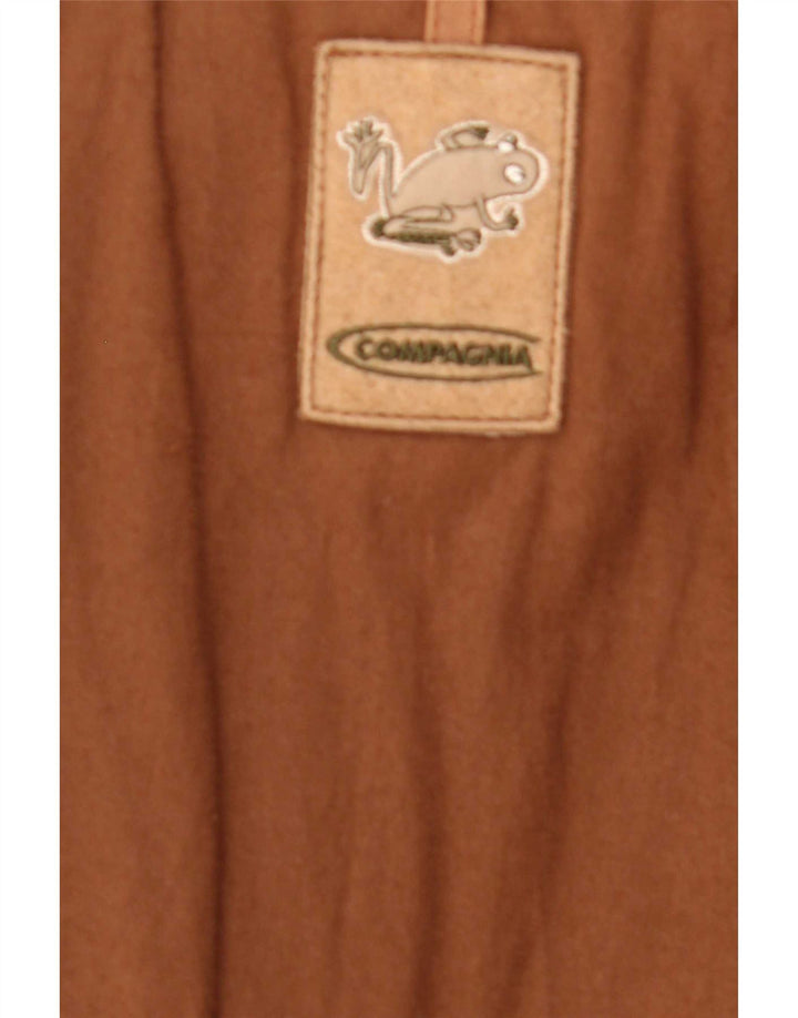 Compagnia Womens Leather Jacket UK 14 Medium Brown