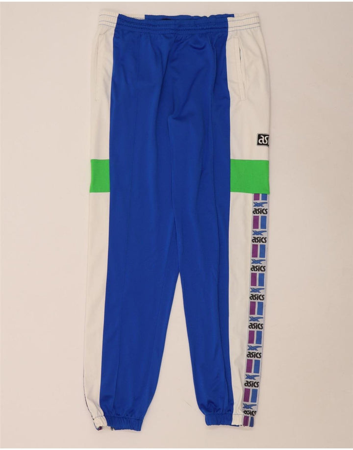 ASICS Mens Graphic Tracksuit Trousers Joggers IT 52 XL  Blue Colourblock