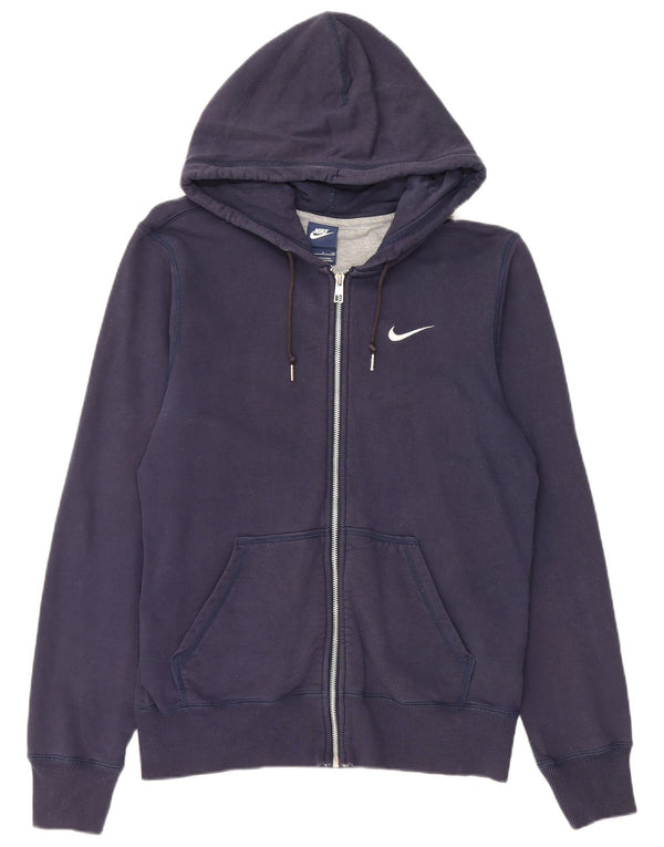 Nike Mens Zip Hoodie Sweater Small Navy Blue Cotton