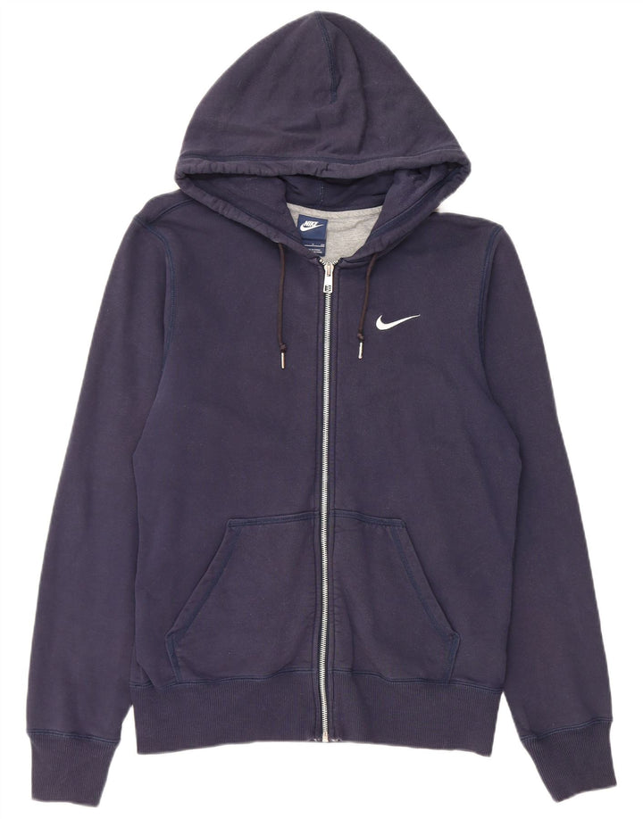 Nike Mens Zip Hoodie Sweater Small Navy Blue Cotton