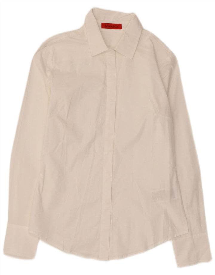 Max & Co. Womens Shirt UK 4 XS White Cotton