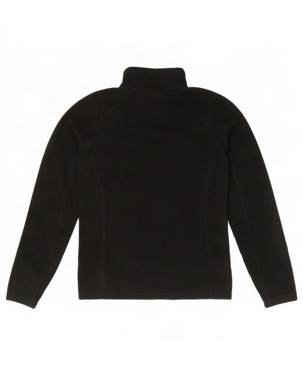 The North Face Womens Zip Neck Fleece Jumper UK 10 Small Black Polyester