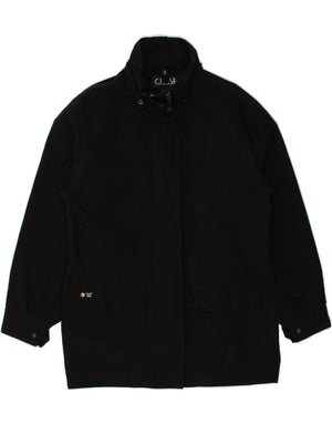 CIESSE PIUMINI Womens Windbreaker Coat IT 46 Large Black Polyester