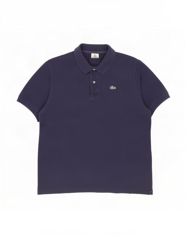 Lacoste Mens Polo Shirt Size 6 XL Navy Blue Cotton
