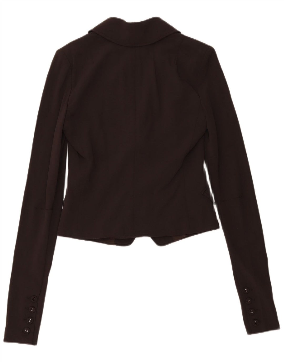 Patrizia Pepe Womens 2 Button Crop Blazer Jacket IT 44 Medium Brown Wool