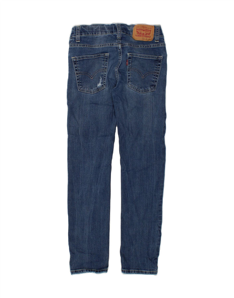 LEVI'S Boys 510 Distressed Skinny Jeans 11-12 Years W26 L26 Blue Cotton Vintage Levi's and Second-Hand Levi's from Messina Hembry 