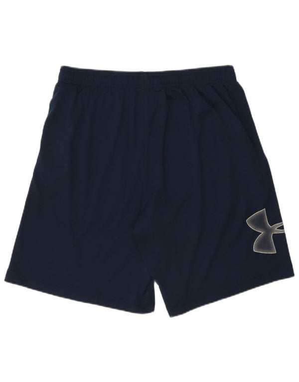 Under Armour Mens Graphic Sport Shorts Large Navy Blue Polyester