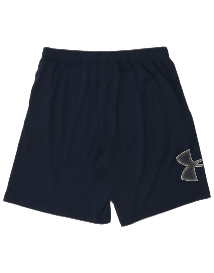 Under Armour Mens Graphic Sport Shorts Large Navy Blue Polyester