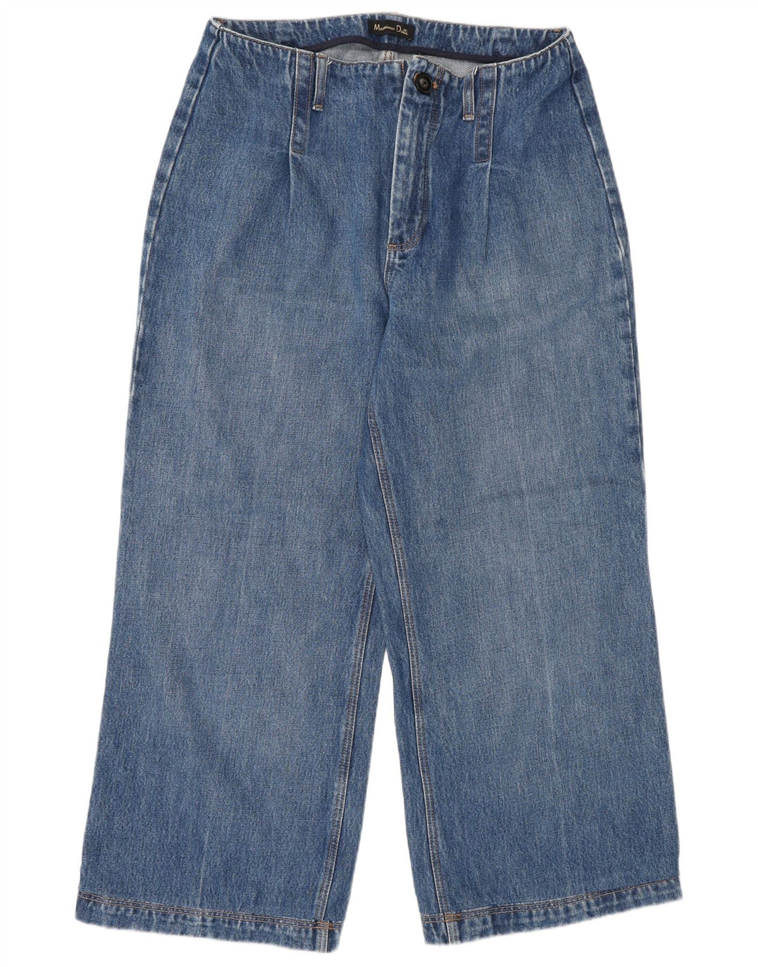 Massimo Dutti Womens Wide Leg Jeans W30 L26 Blue