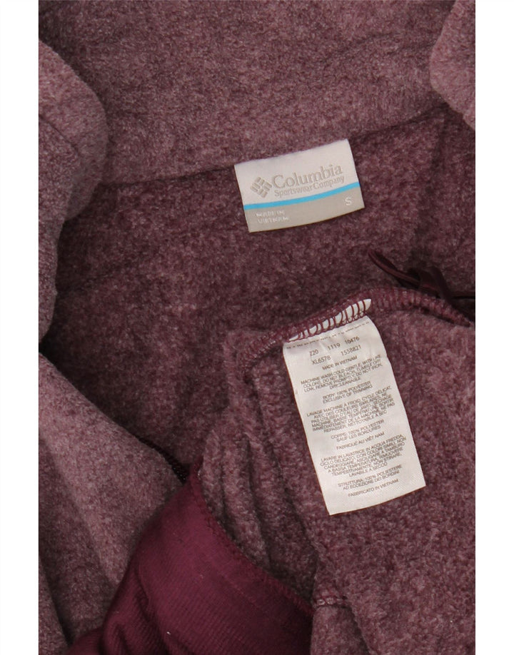 COLUMBIA Womens Fleece Jacket UK 10 Small Purple Flecked Polyester