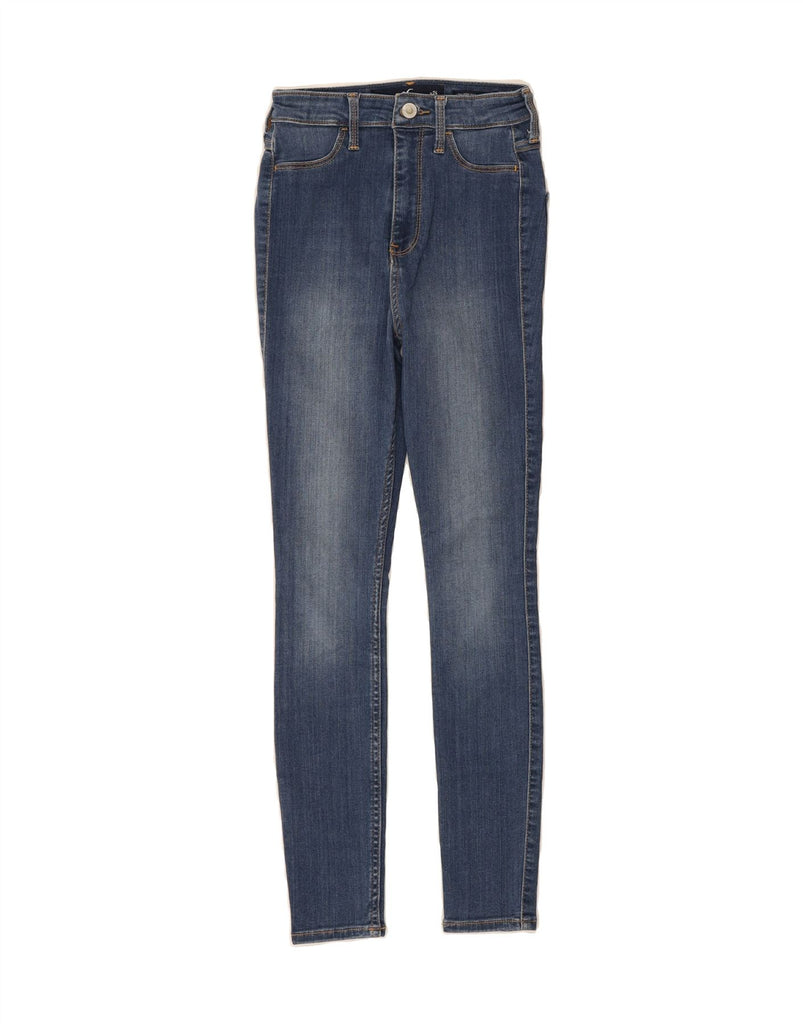 HOLLISTER Womens High Rise Skinny Jeans  W24 L26 Navy Blue Cotton Vintage Hollister and Second-Hand Hollister from Messina Hembry 