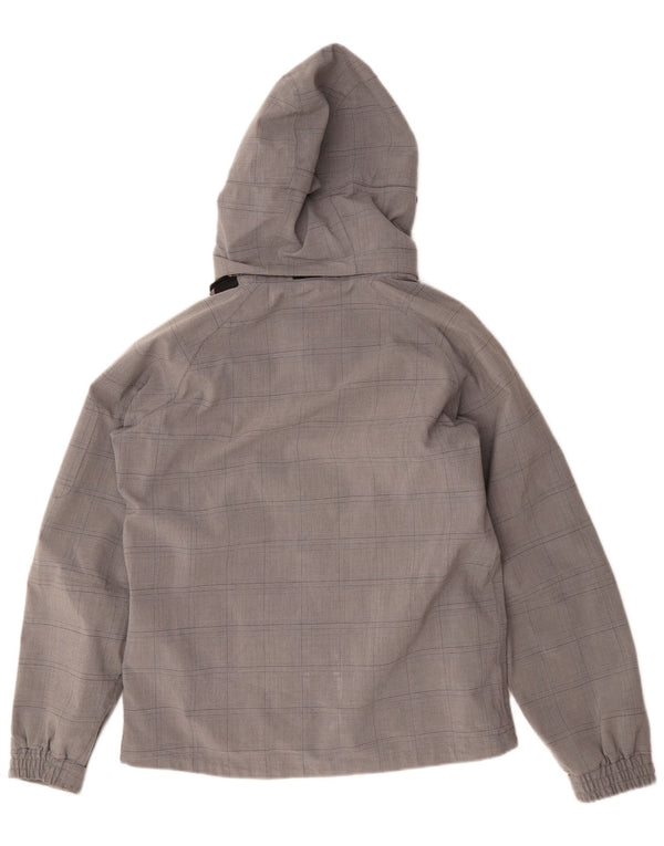 F.LLI Campagnolo Womens Hooded Rain Jacket UK 14 Medium Grey Check
