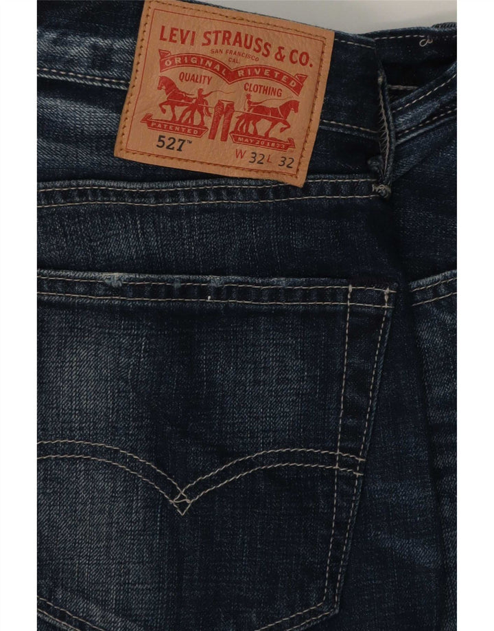 Levi's Mens 527 Bootcut Jeans W32 L32 Navy Blue Cotton