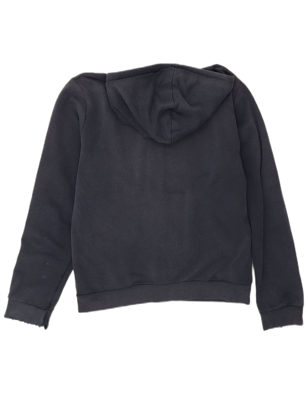 Zara Mens Zip Hoodie Sweater Medium Navy Blue Cotton