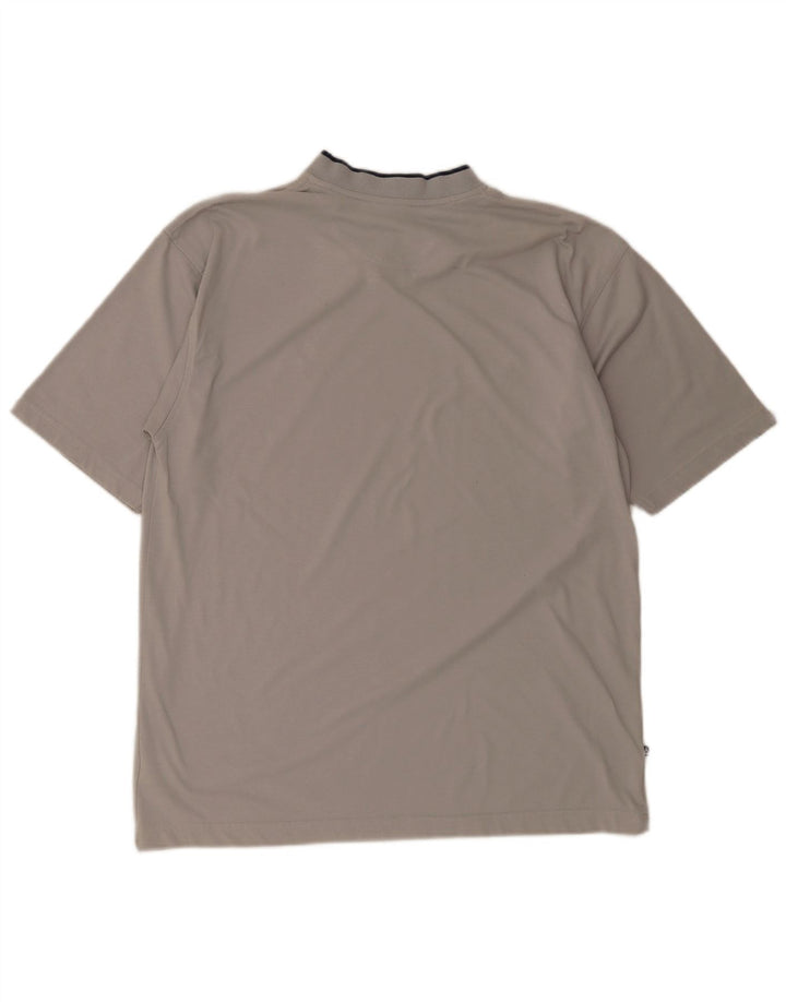 Le Coq Sportif Mens T-Shirt Top Large Grey Polyester