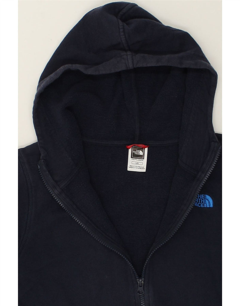 THE NORTH FACE Boys Zip Hoodie Sweater 12-13 Years Large Navy Blue Cotton | Vintage The North Face | Thrift | Second-Hand The North Face | Used Clothing | Messina Hembry 