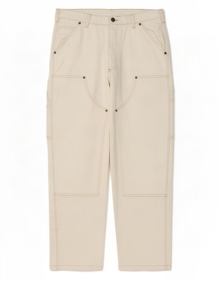 Zara Mens Cargo Straight Jeans EU 42 Large W32 L30 Beige