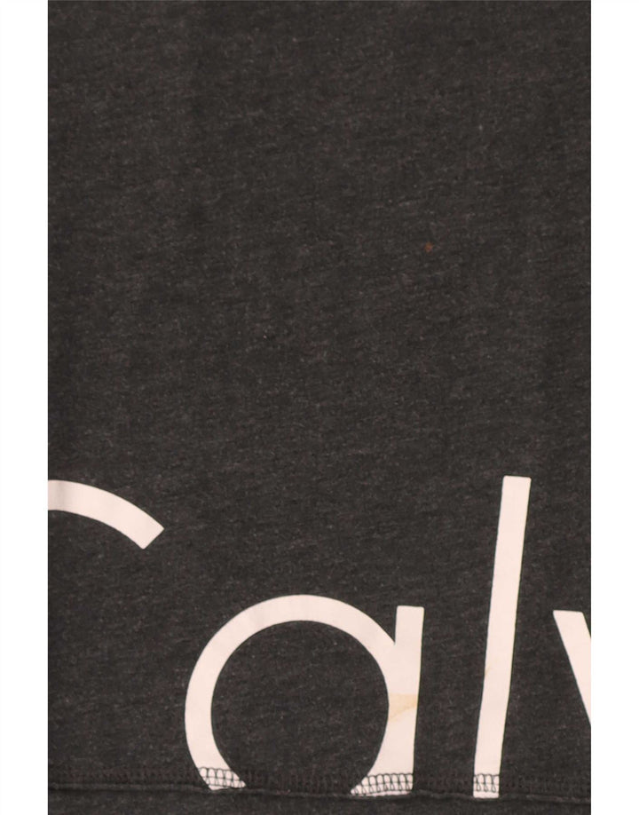 Calvin Klein Womens Performance Graphic T-Shirt Top UK 14 Medium Grey