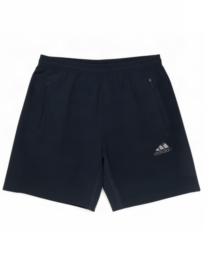 Adidas Mens Aeroready Sport Shorts Medium Navy Blue Polyester